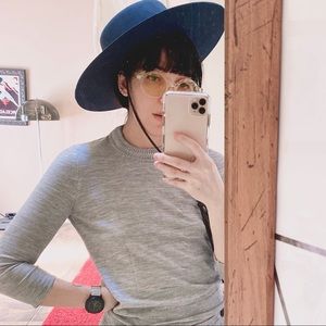 ISABEL MARANT Fitted Grey Merino Wool T